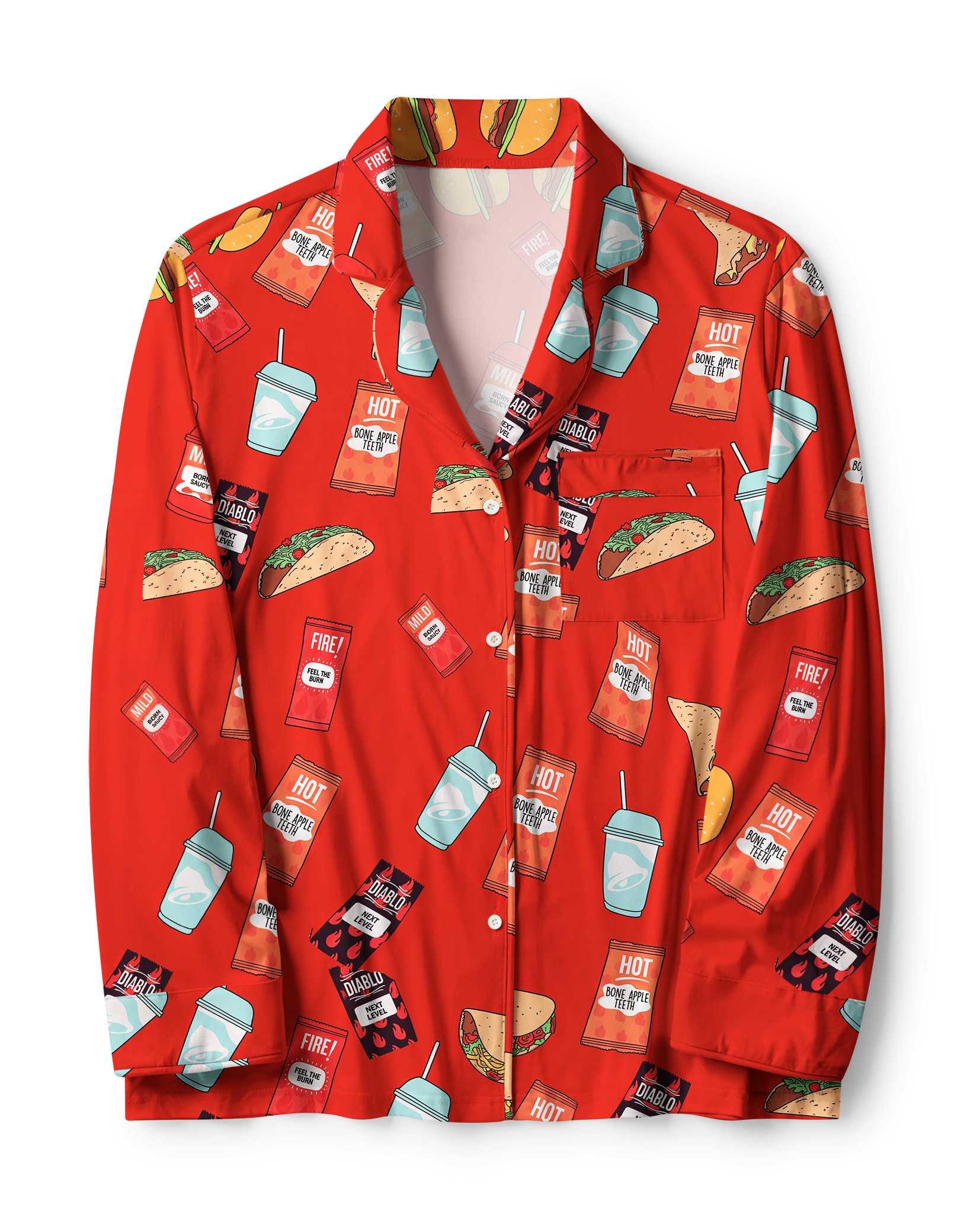 TheRetroTee Taco Spicy Feast Vintage Pajama Set