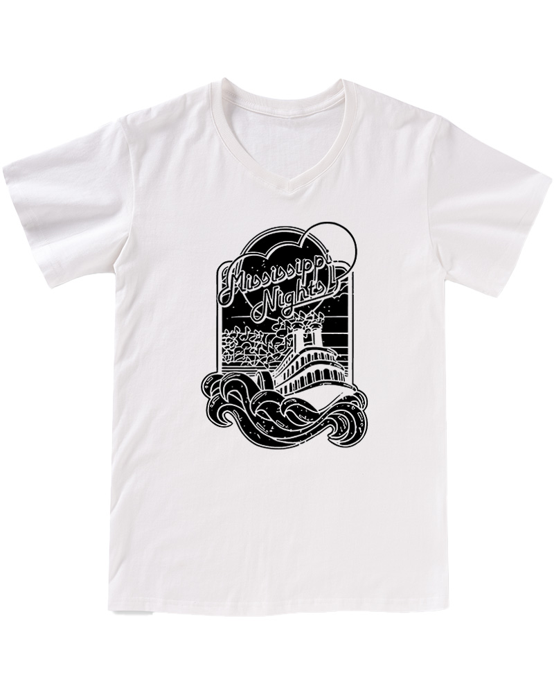 TheRetroTee Mississippi Nights St. Louis 1970s V-neck T-Shirt