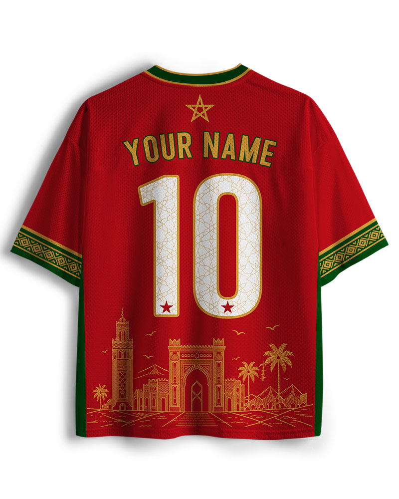 TheRetroTee Custom Morocco Soccer Mesh Jersey