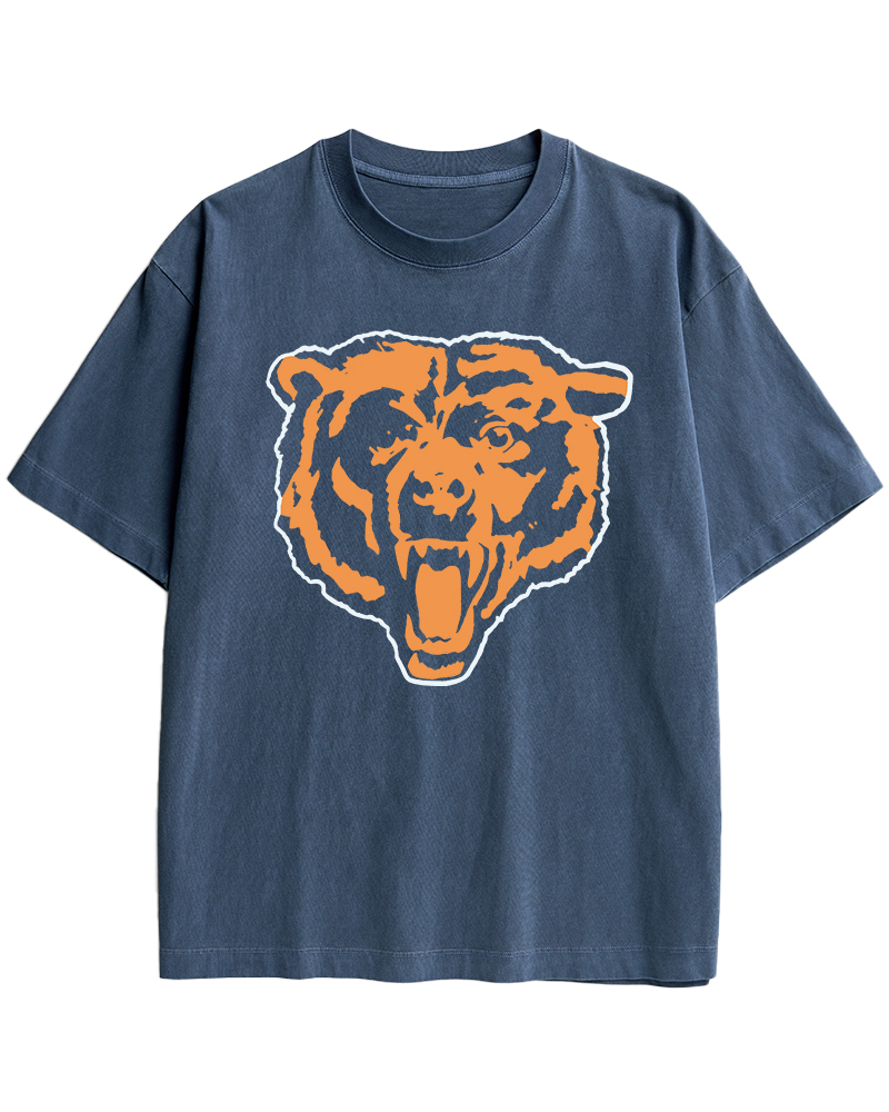 TheRetroTee Bear Head Graphic Cotton T-Shirt
