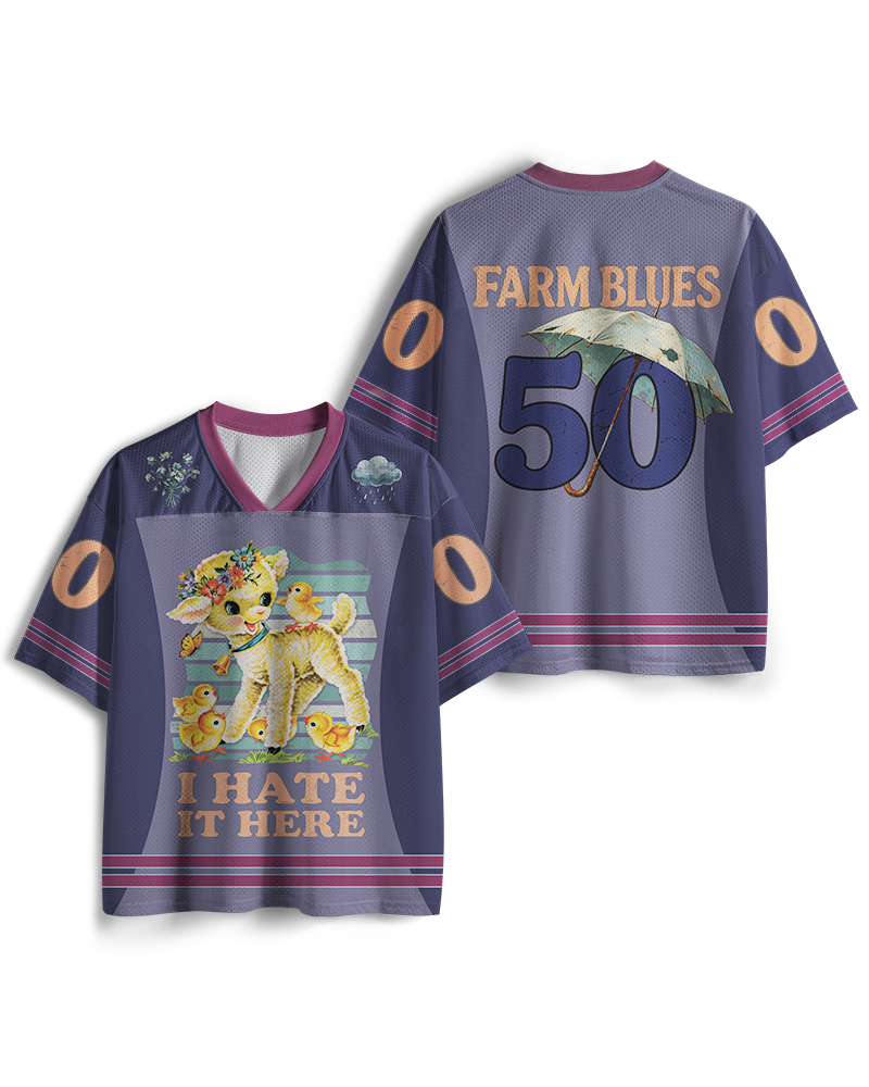 TheRetroTee I Hate It Here 1950s Mesh Jersey