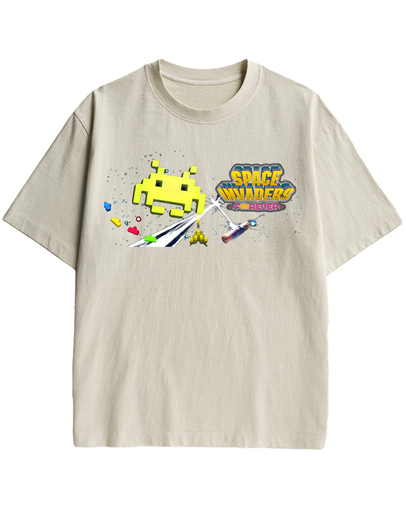 TheRetroTee Space Invaders Forever 1980s Cotton T-Shirt
