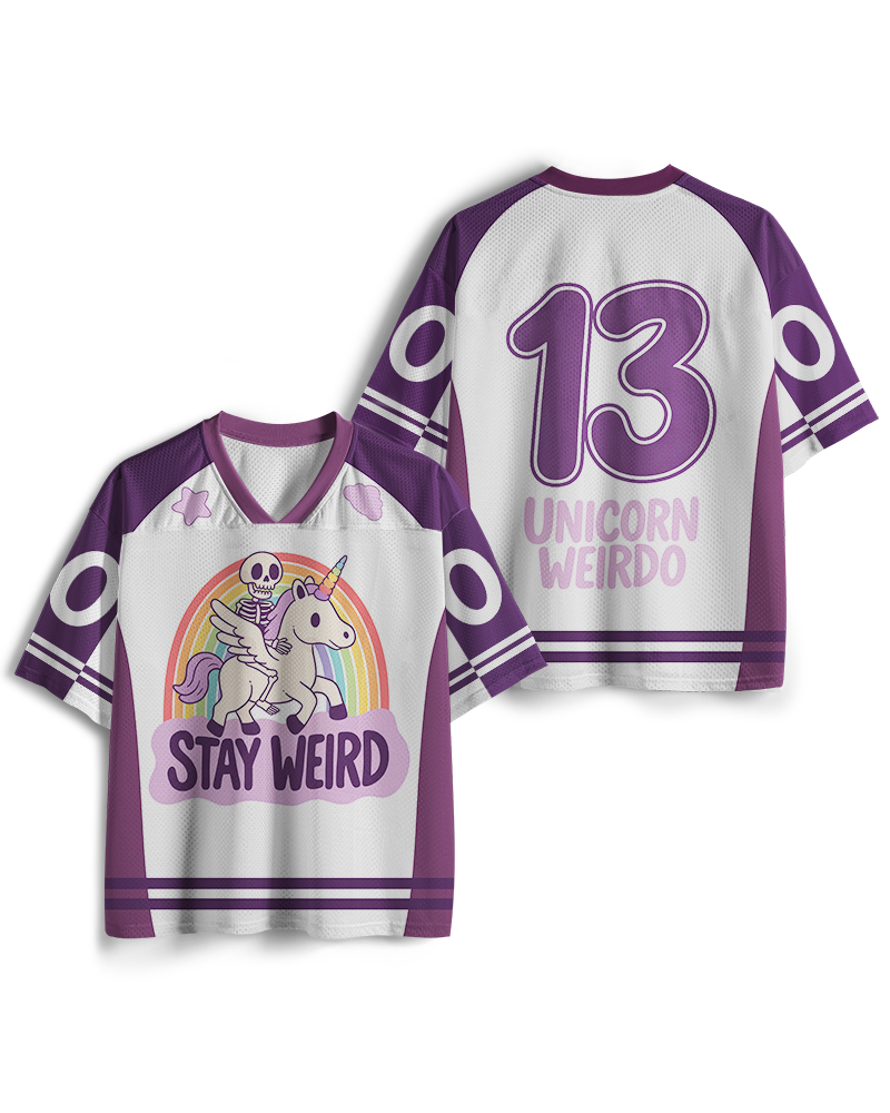 TheRetroTee Stay Weird Mesh Jersey