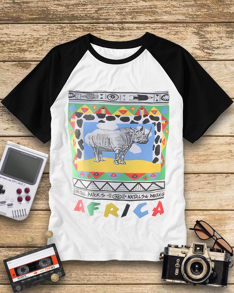 TheRetroTee South Africa Natal Park Animal Raglan Baseball T-Shirt
