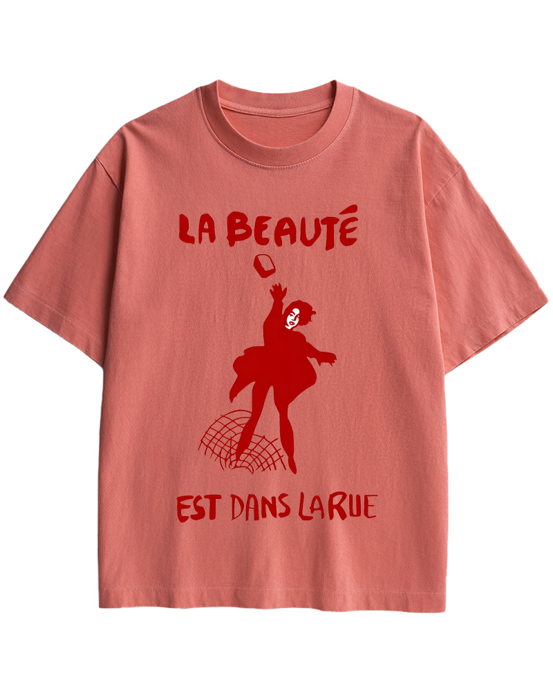 TheRetroTee La Beauté Est Dans La Rue 1960s Cotton T-Shirt