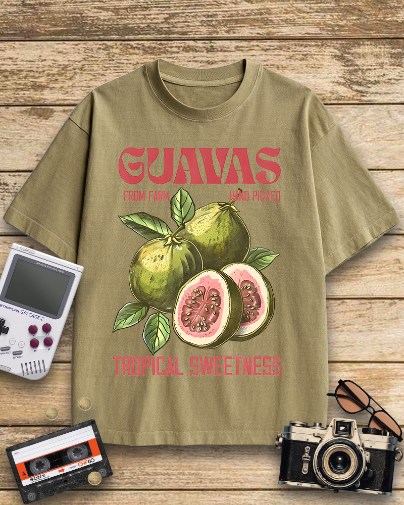 TheRetroTee Exotic Fruit Lover 1960s Cotton T-Shirt