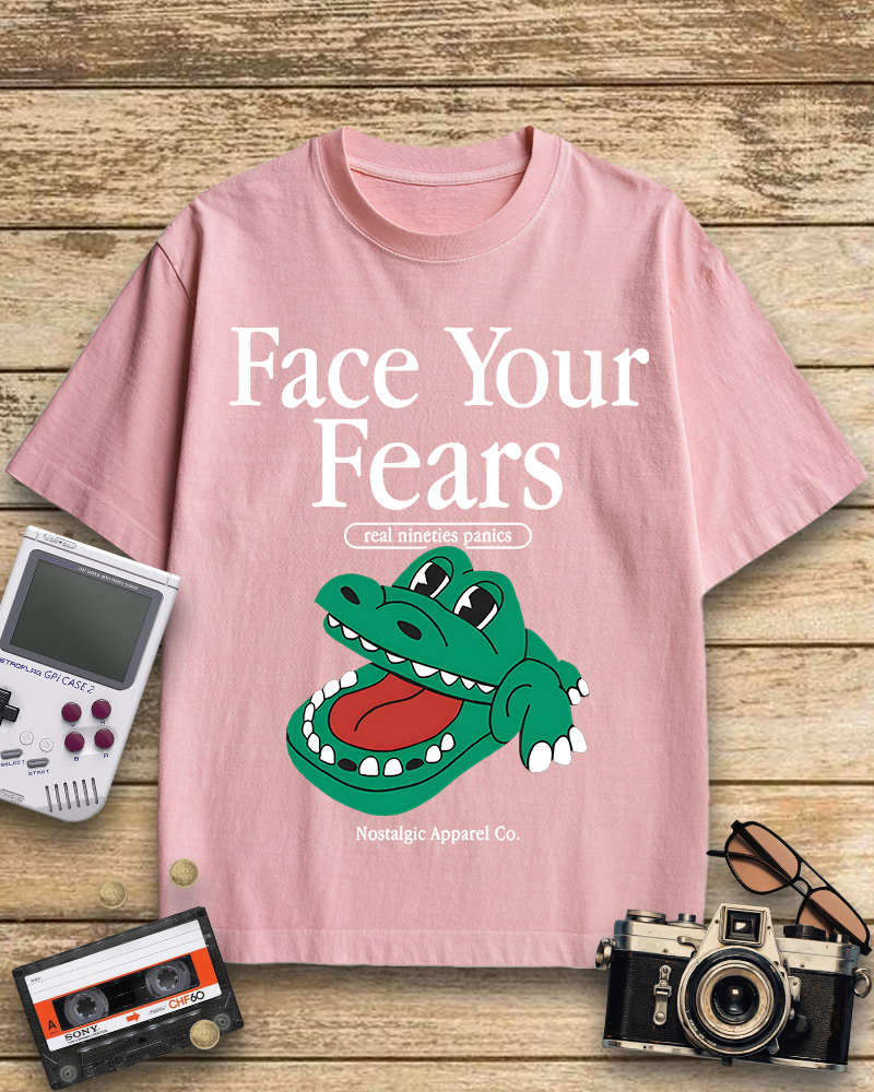 TheRetroTee Face Your Fears Cotton T-Shirt