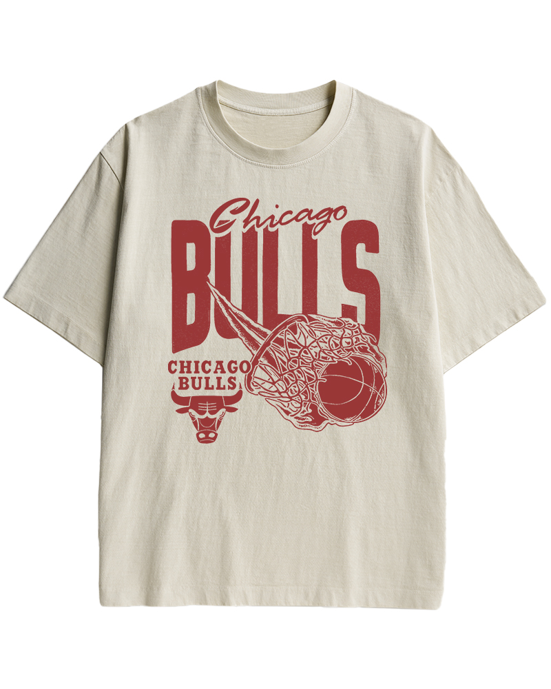 TheRetroTee Chicago Bulls Basketball 1990s Cotton T-Shirt