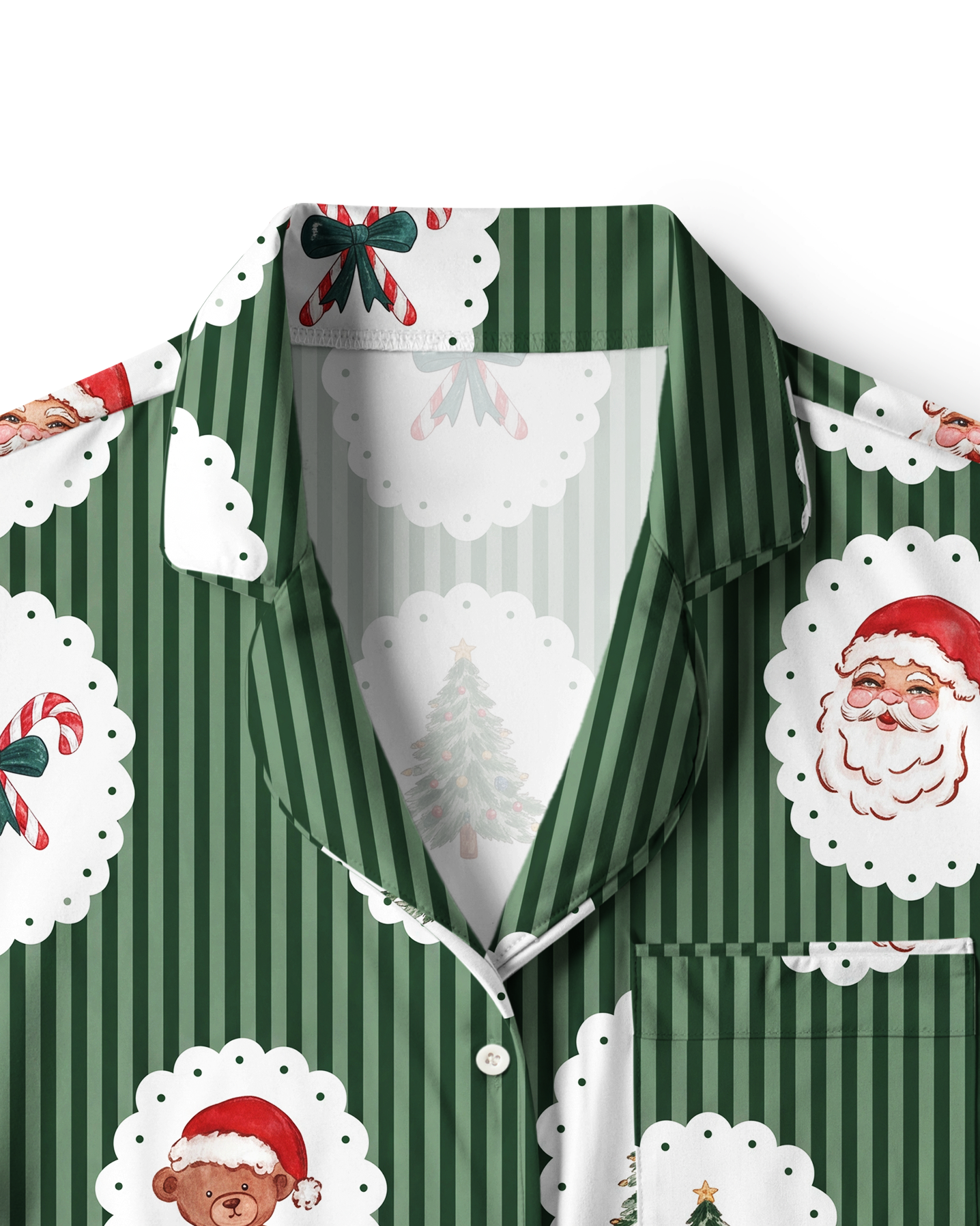 TheRetroTee Doily Christmas Vintage Pajama Set