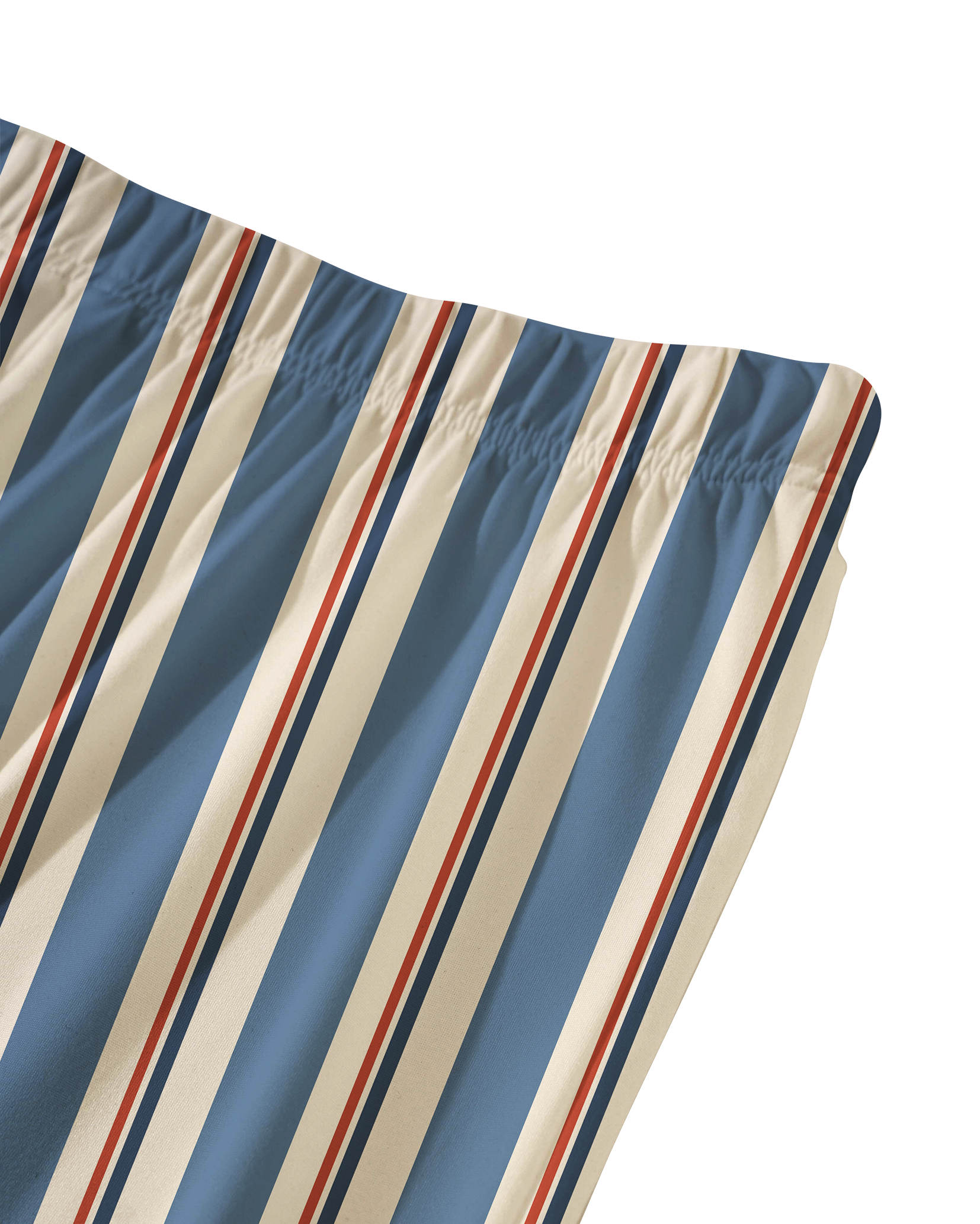 TheRetroTee Muted Blue Terracotta Stripe Vintage Pajama Set