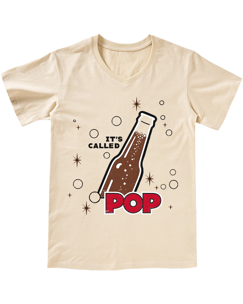 TheRetroTee It's Called Pop 1950s V-neck T-Shirt