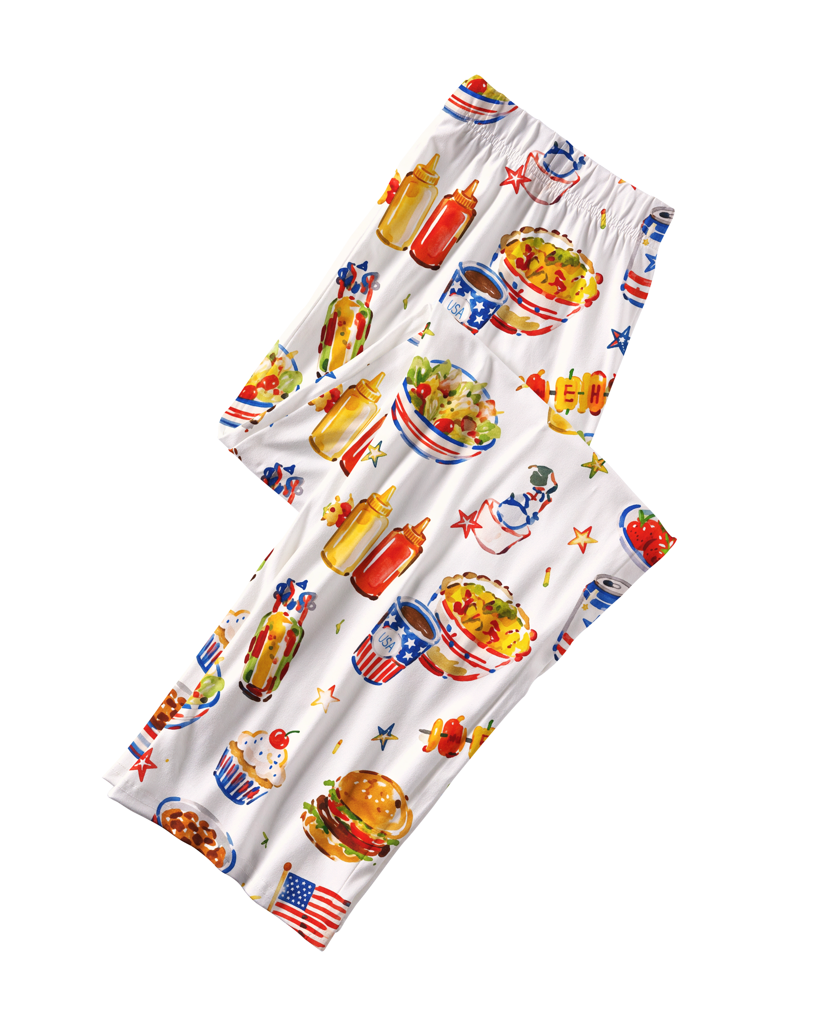 TheRetroTee Summer BBQ Picnic Vintage Pajama Set