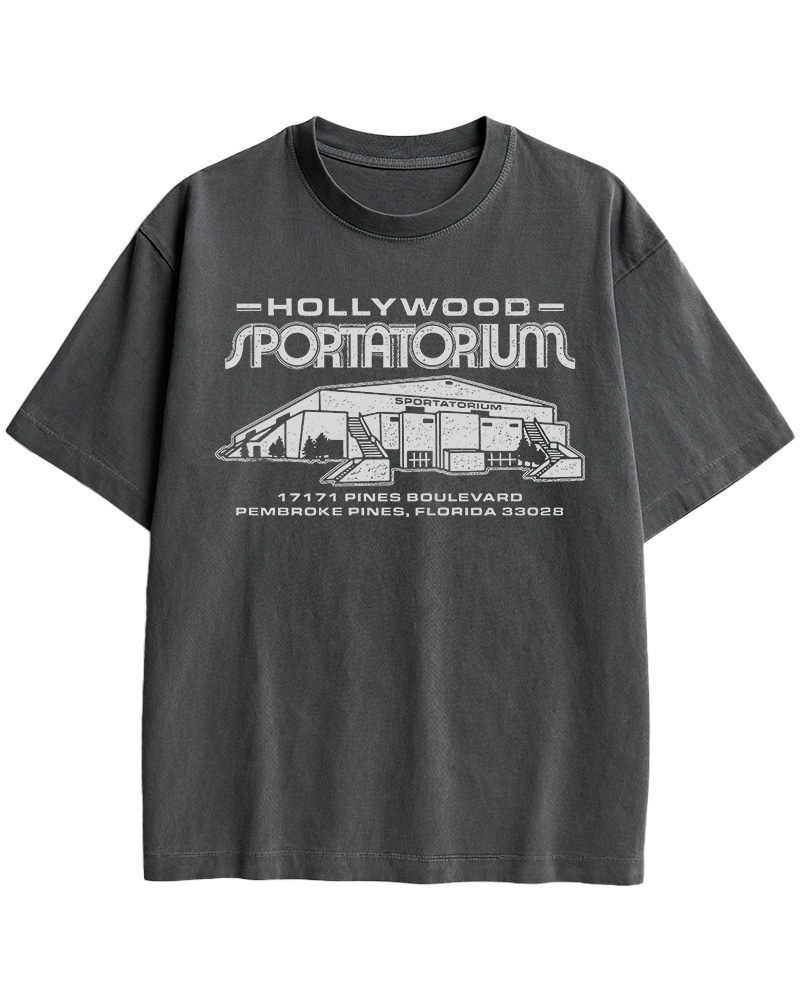 TheRetroTee Hollywood Sportatorium 1910s Cotton T-Shirt