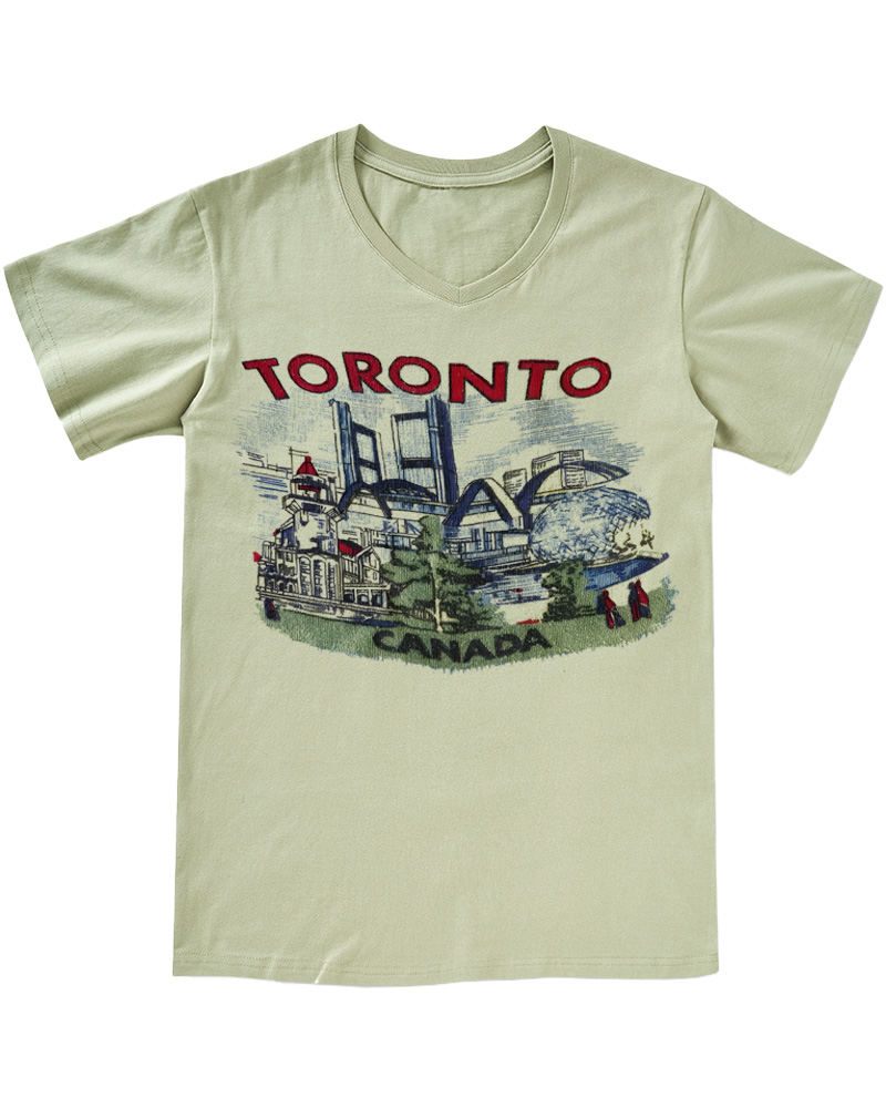 TheRetroTee 1960s Toronto souvenir V-neck T-Shirt