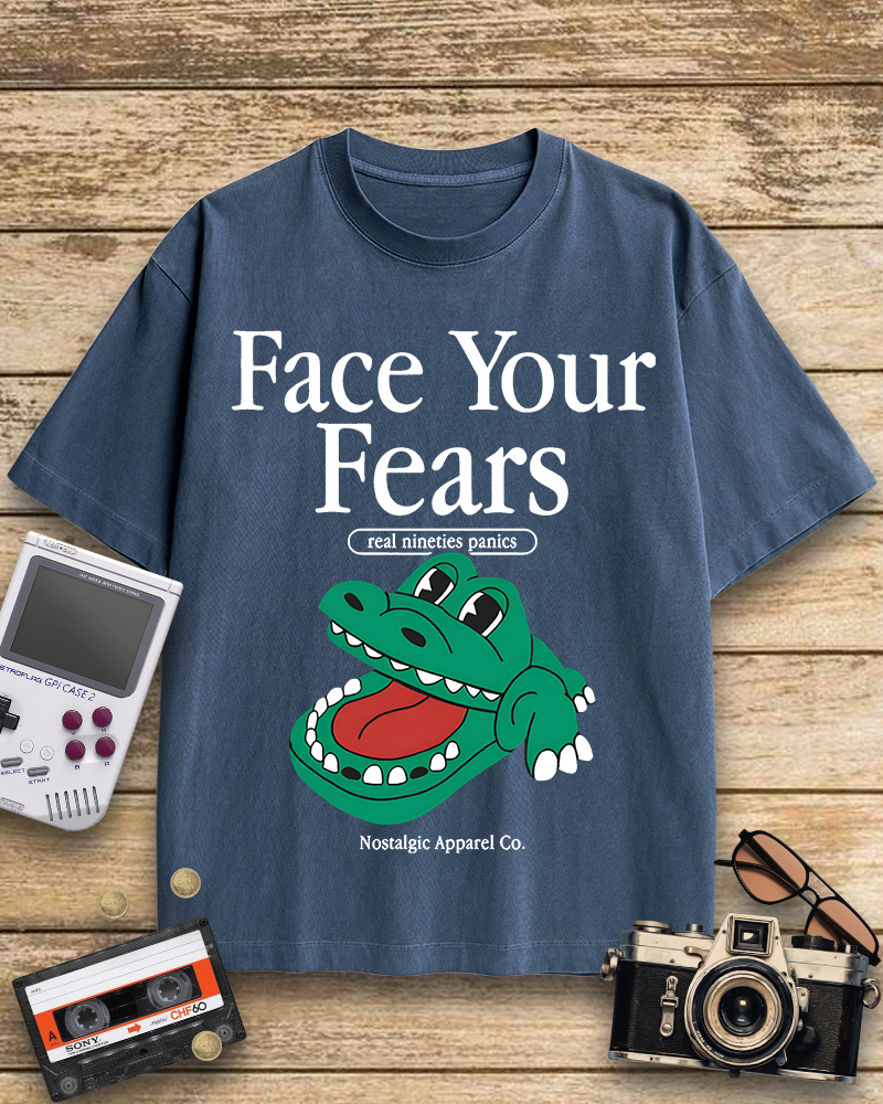 TheRetroTee Face Your Fears Cotton T-Shirt