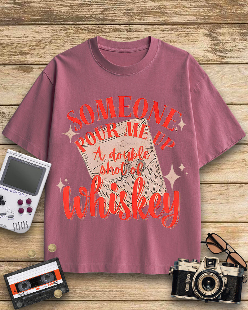 TheRetroTee Whiskey Cotton T-Shirt