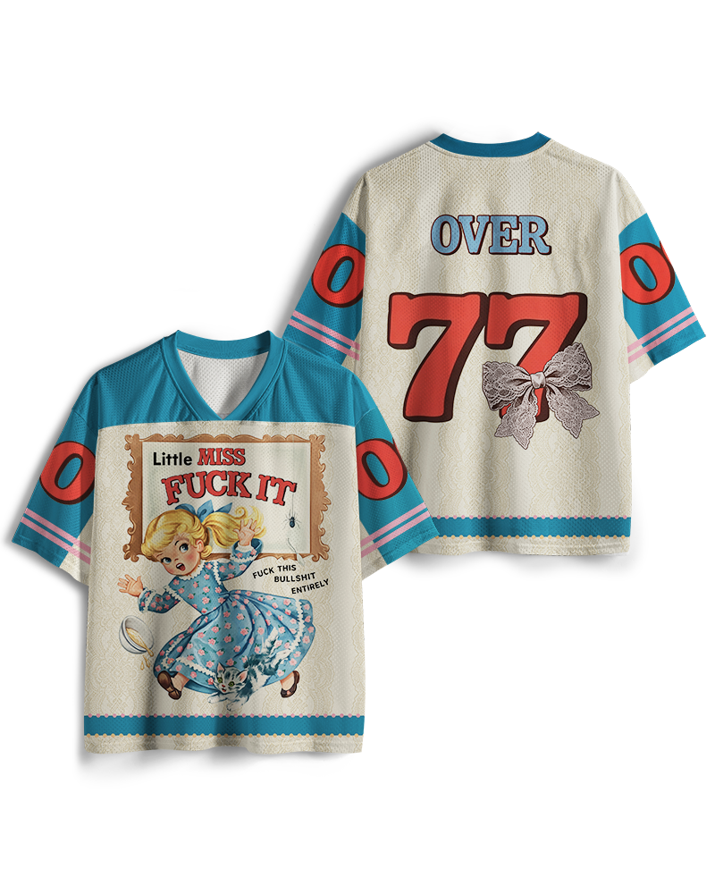 TheRetroTee Attitude Girl Fuck It 1960s Mesh Jersey