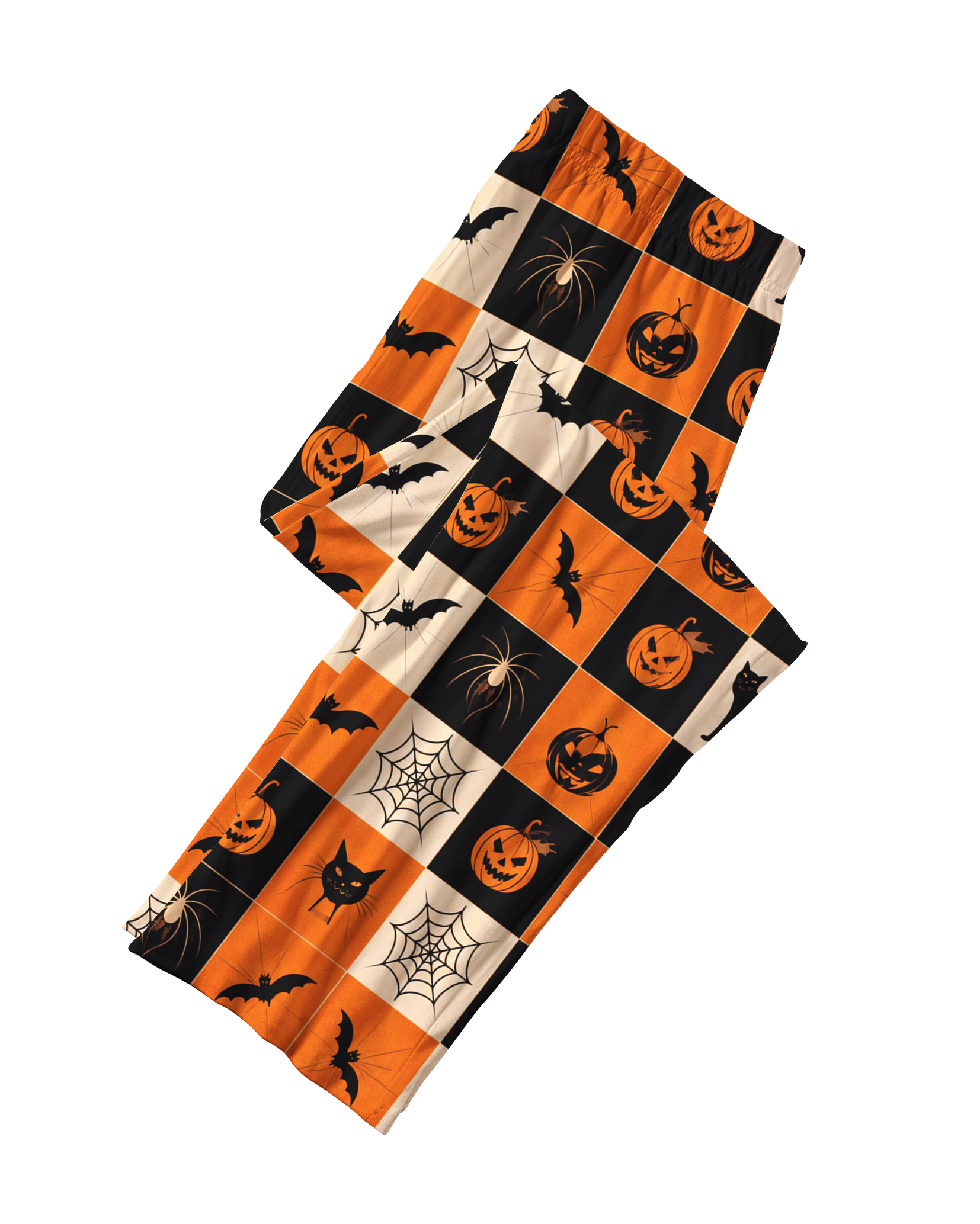 TheRetroTee Checker Spooky Halloween Vintage Pajama Set