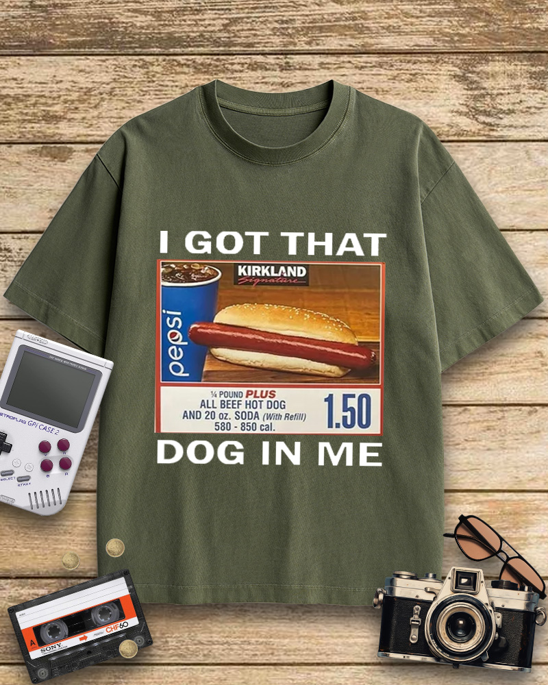 TheRetroTee I Got That Dog In Me 1990s Cotton T-Shirt