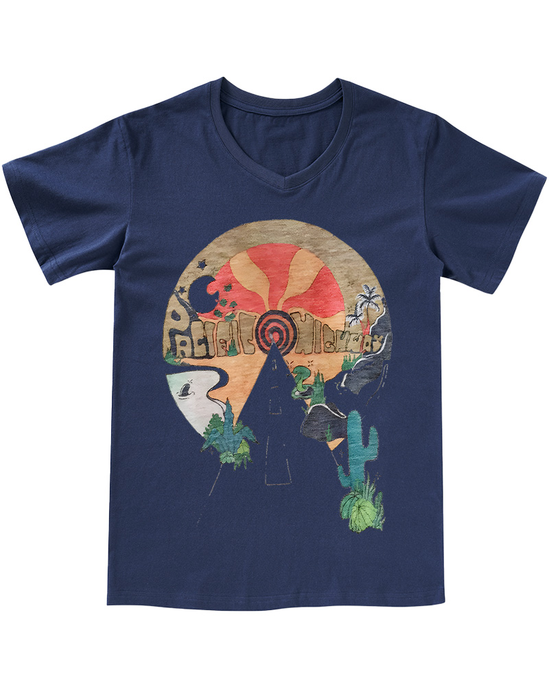 TheRetroTee Open Road Pacific Highway V-neck T-Shirt