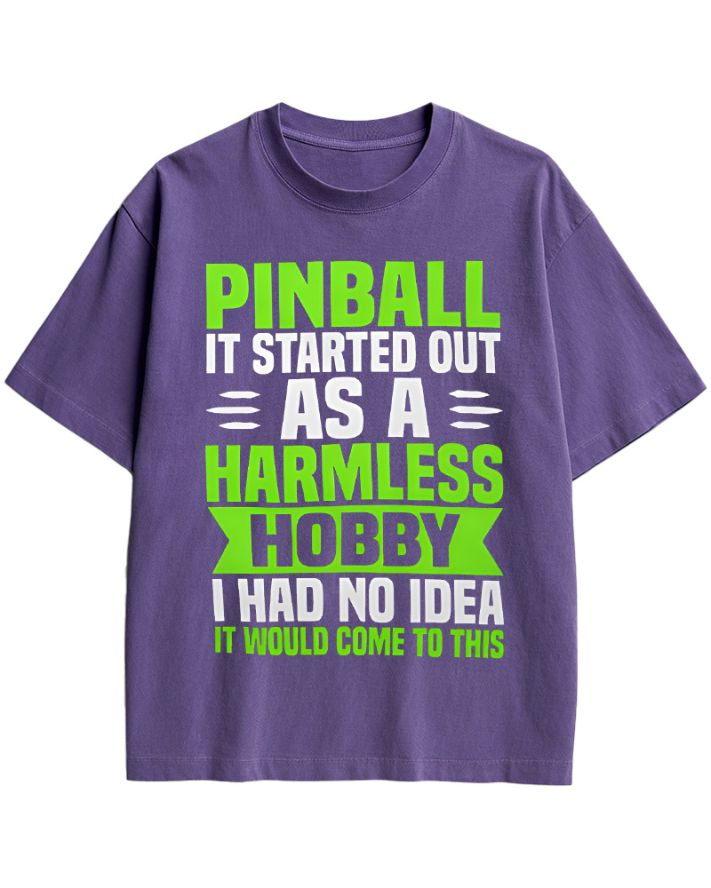 TheRetroTee Pinball Arcade Enthusiast Pinball 1980s Cotton T-Shirt