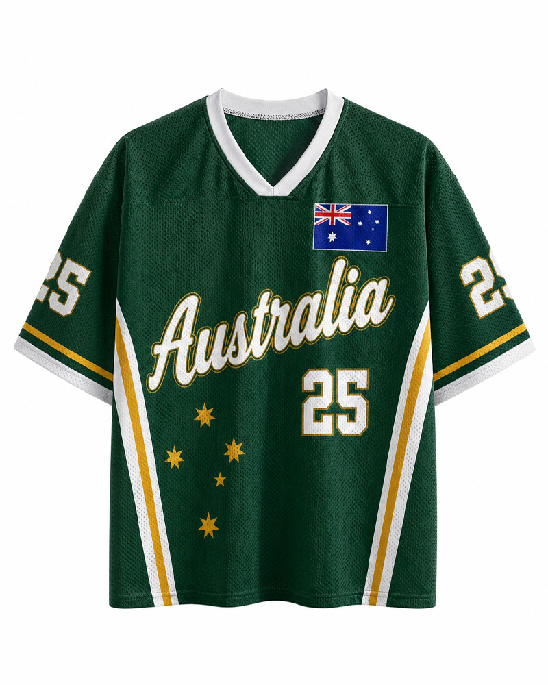 TheRetroTee Personalized Australia Soccer Mesh Jersey