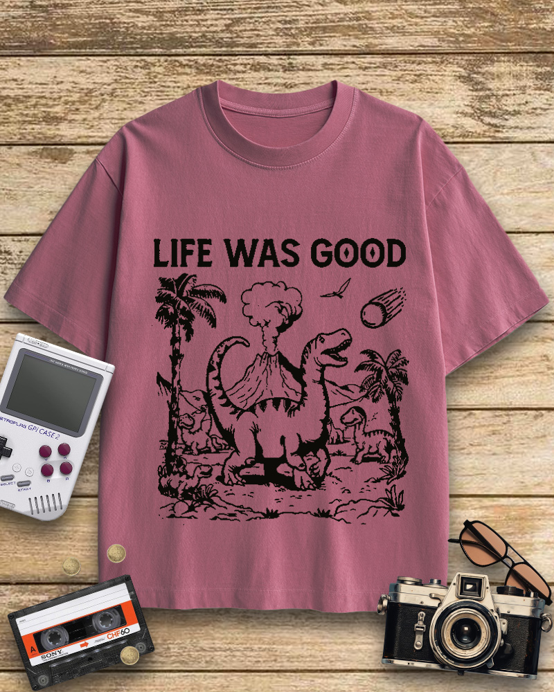 TheRetroTee Life Was Good 1990s Cotton T-Shirt