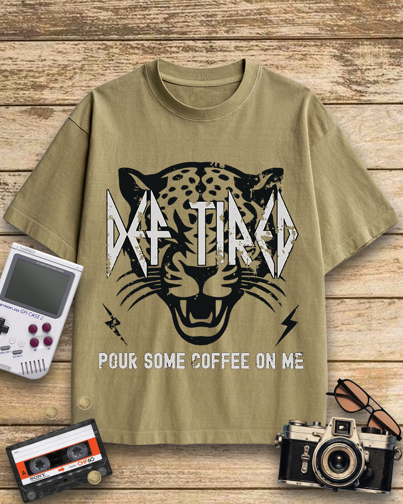 TheRetroTee Pour Some Coffee On Me 1980s Cotton T-Shirt