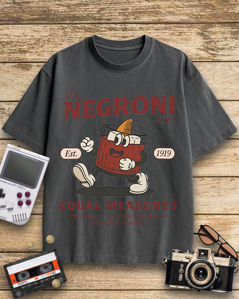 TheRetroTee Negroni Cocktail 1940s Cotton T-Shirt