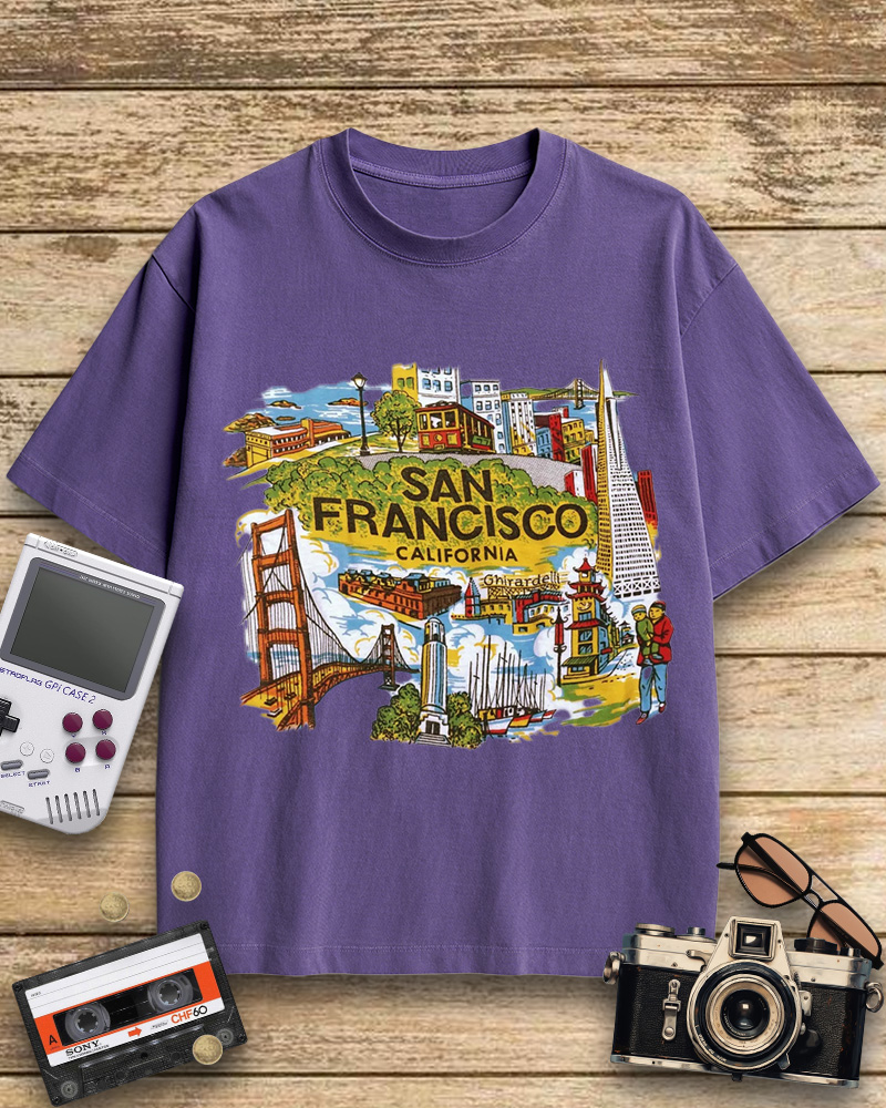 TheRetroTee San Francisco Tourist 1950s Cotton T-Shirt