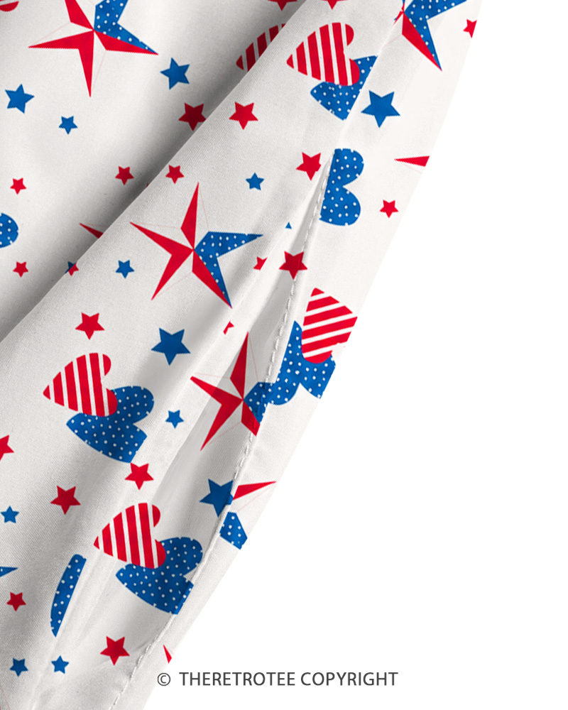 TheRetroTee All American Hearts 1990s Strappy Maxi Dress