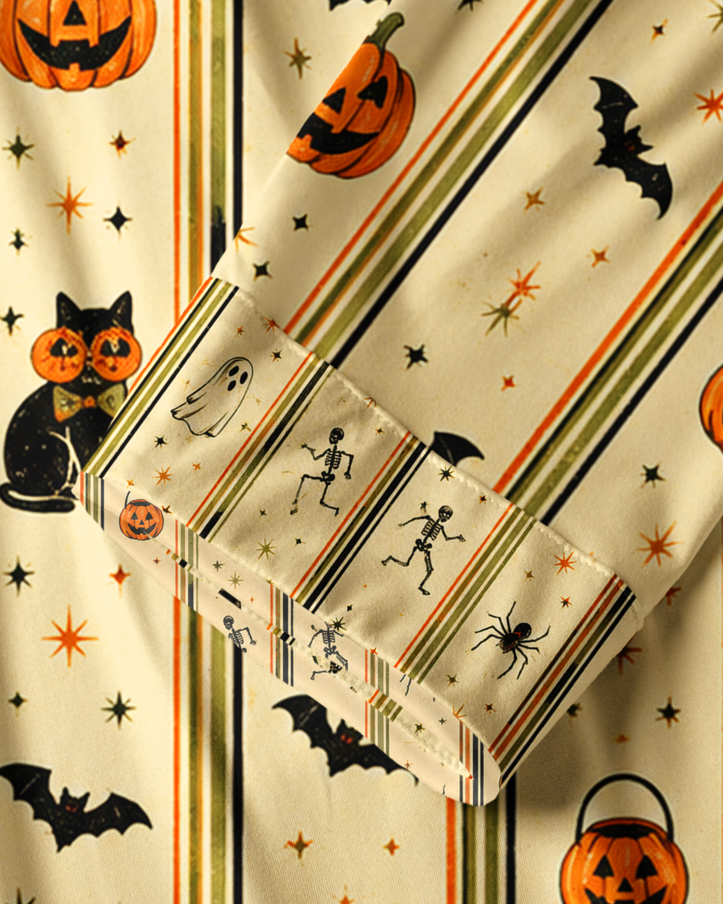 TheRetroTee Witchy Skeleton Vintage Pajama Set