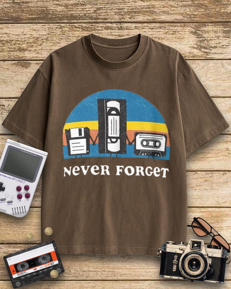 TheRetroTee Never Forget 1980s Cotton T-Shirt