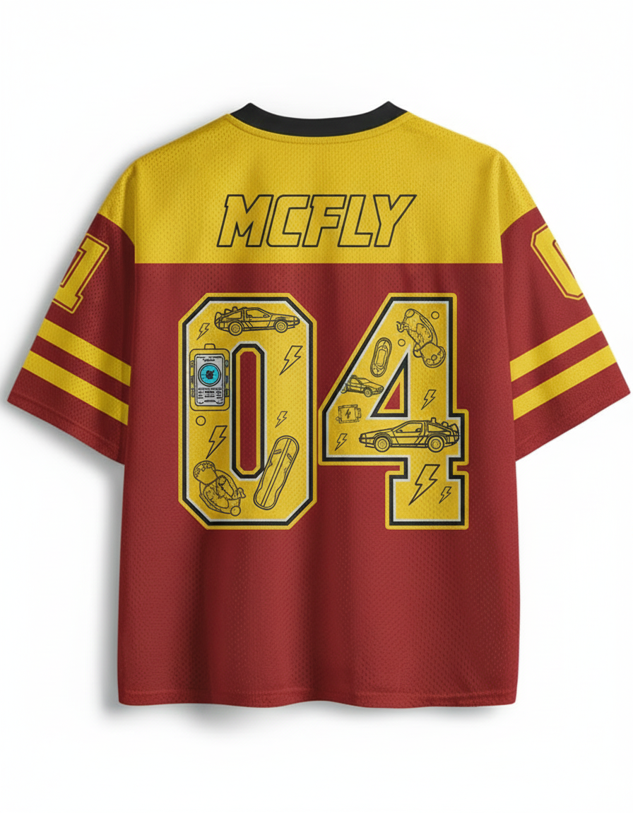 TheRetroTee Save The Clock Tower 1980s Mesh Jersey