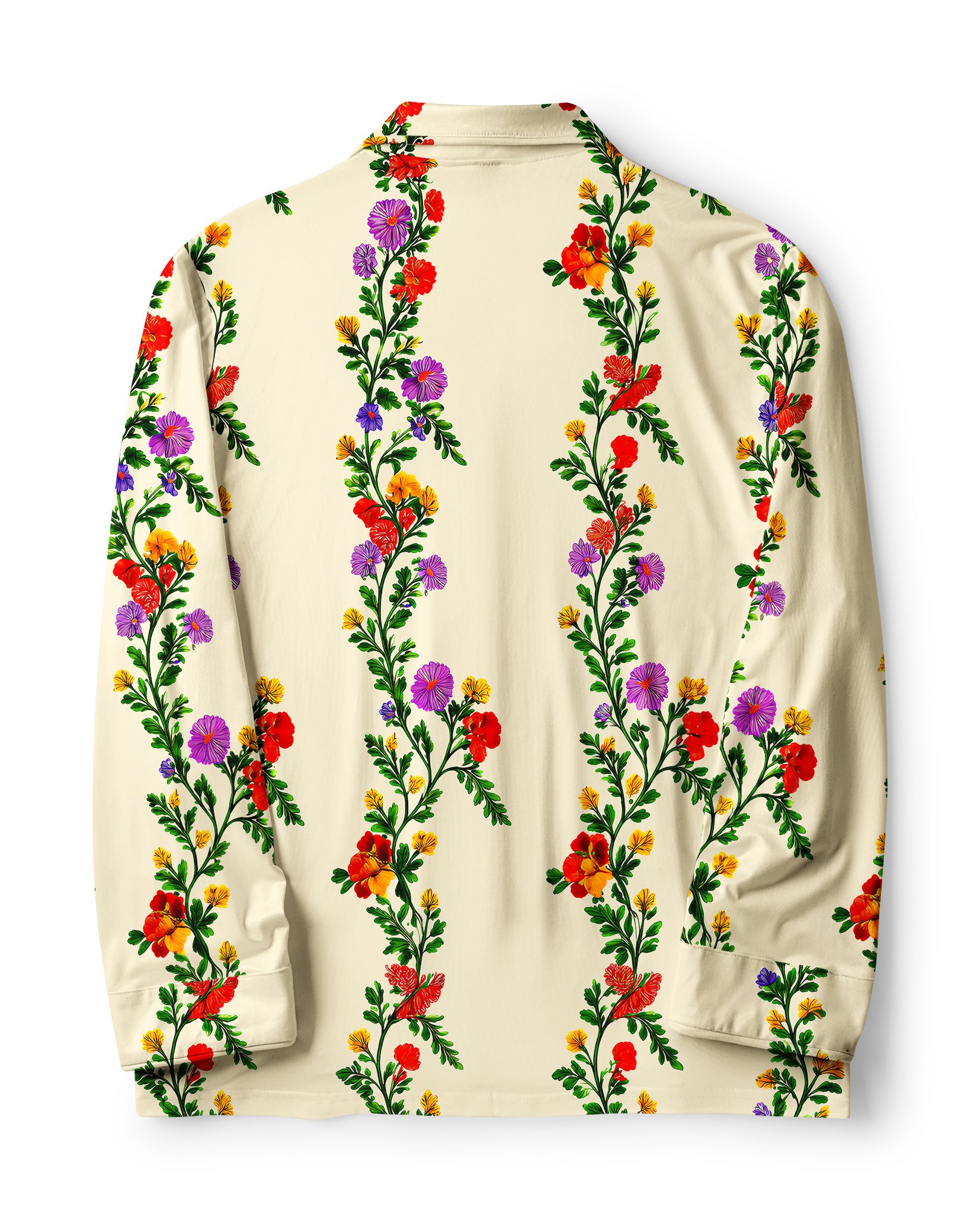 TheRetroTee Folk Vertical Floral Vintage Pajama Set