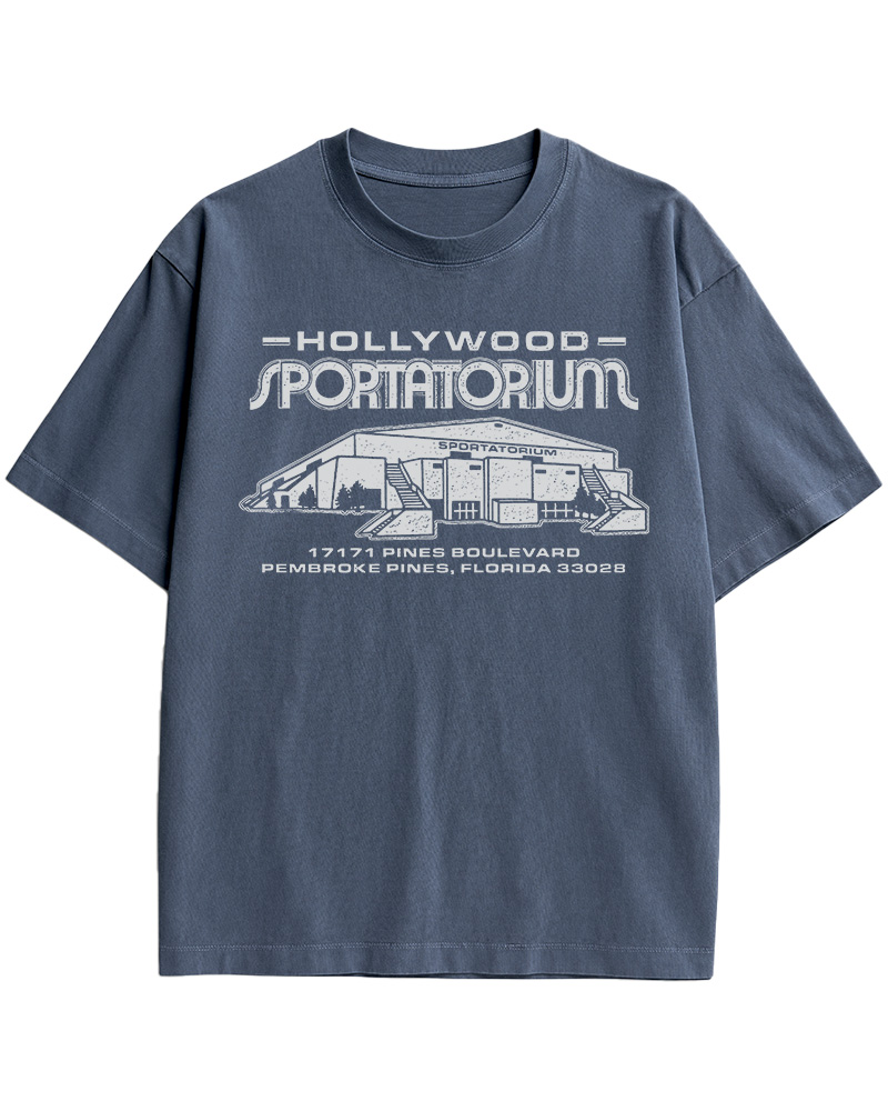 TheRetroTee Hollywood Sportatorium 1910s Cotton T-Shirt