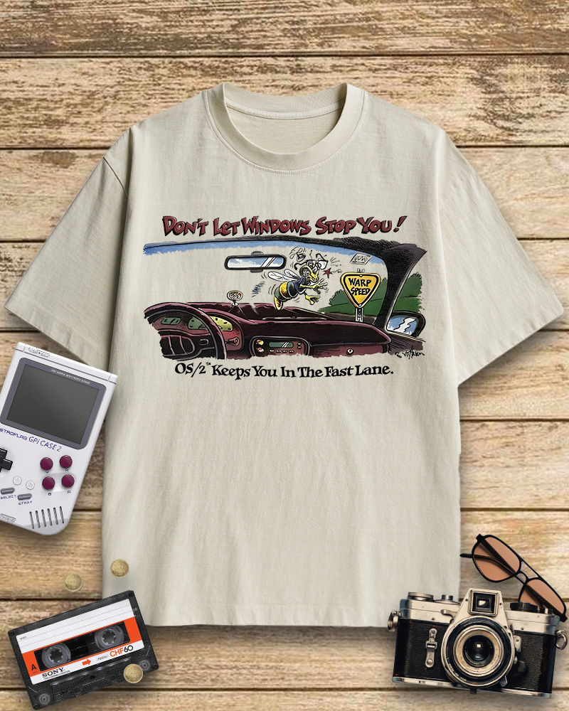 TheRetroTee Vintage OS2 Computer 1980s Cotton T-Shirt