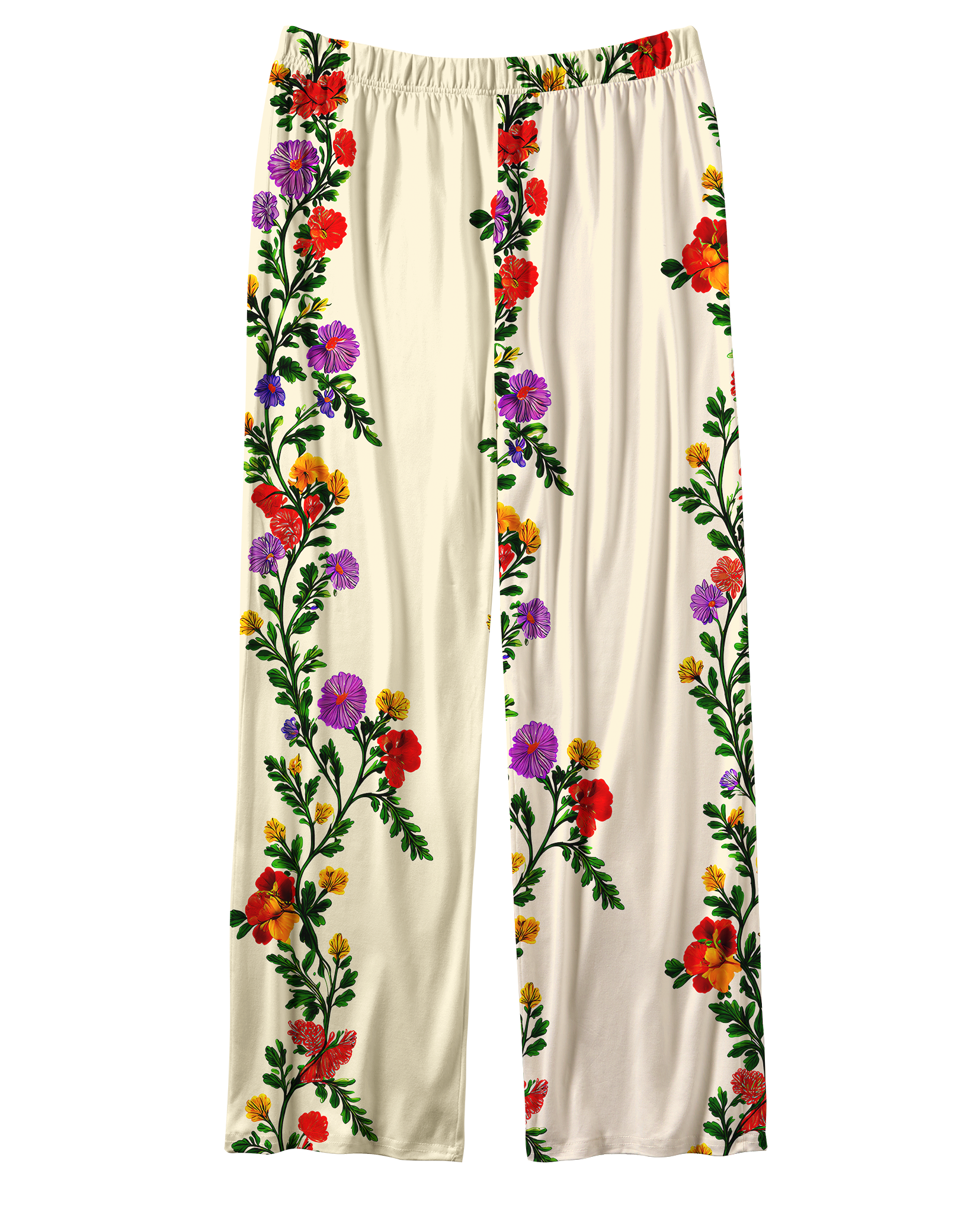 TheRetroTee Folk Vertical Floral Vintage Pajama Set