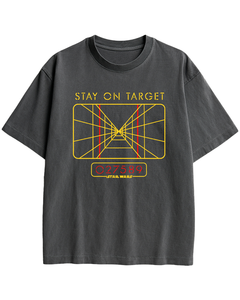 TheRetroTee Stay On Target 1970s Cotton T-Shirt