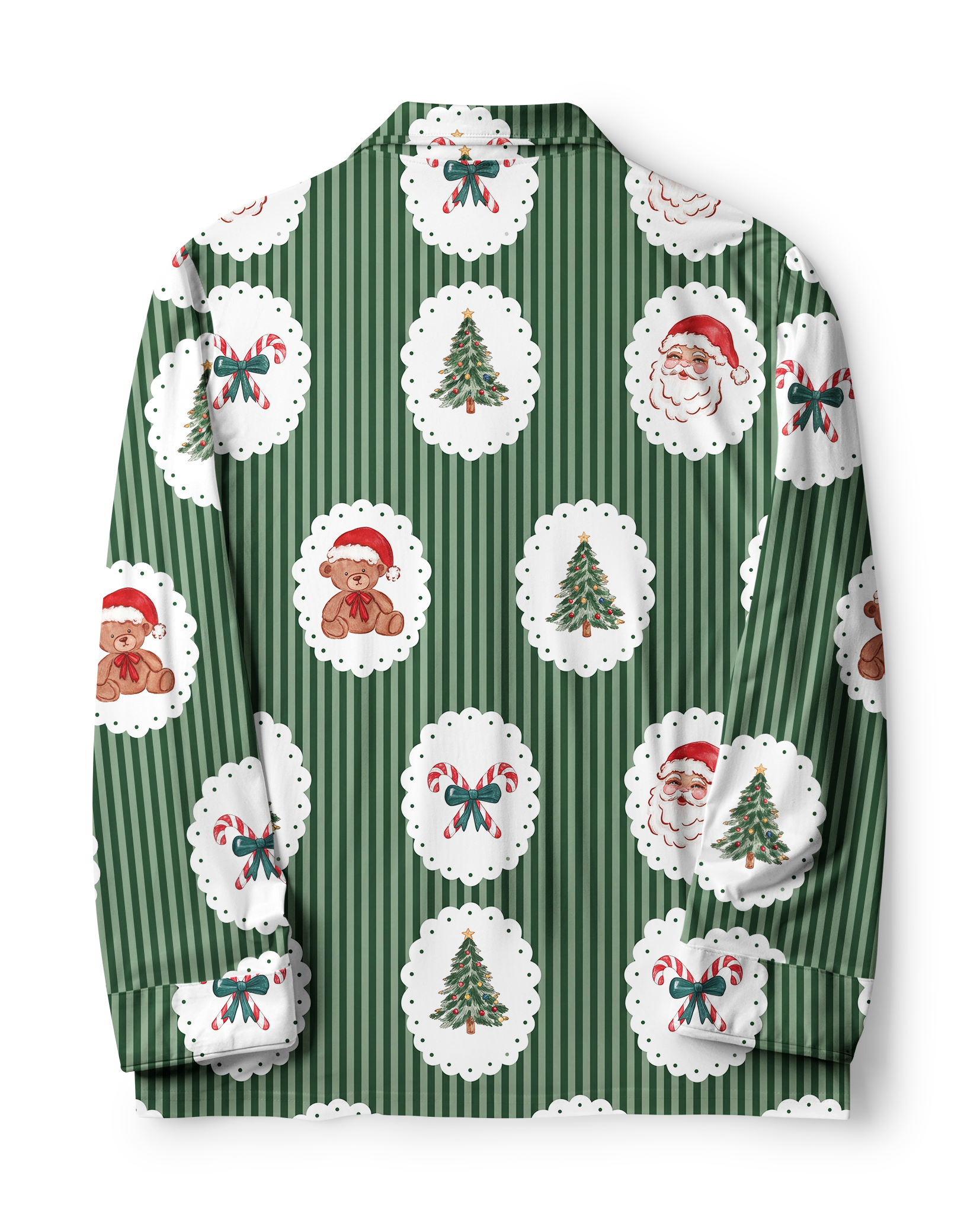 TheRetroTee Doily Christmas Vintage Pajama Set