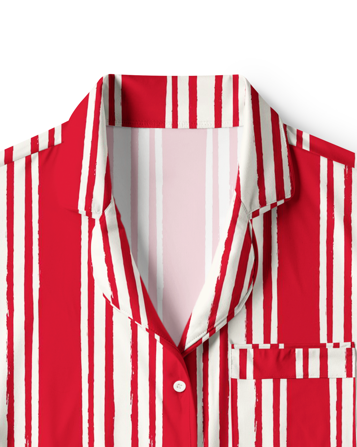 TheRetroTee Forest Cream Stripe Vintage Pajama Se