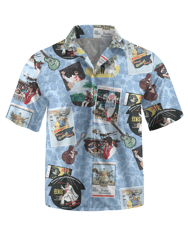 Elvis in Hawaii Pullover Hawaiian Shirt