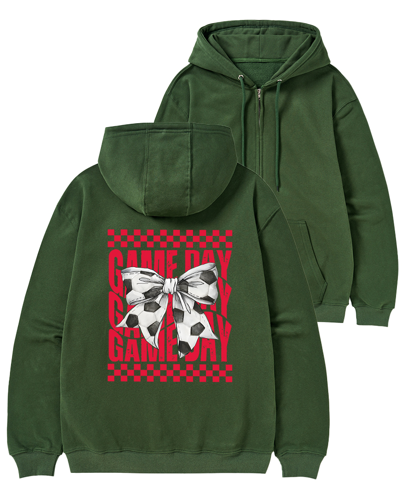 TheRetroHoodie 90s Cheerleader Game Day Zip-Up Hoodie