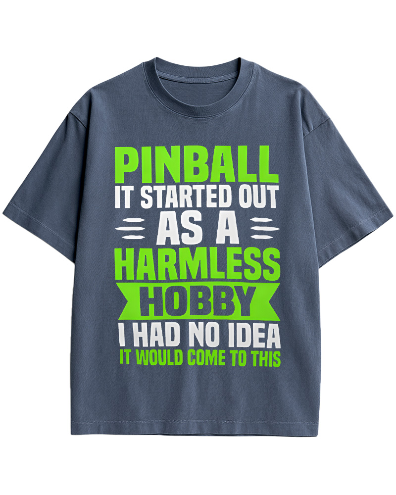 TheRetroTee Pinball Arcade Enthusiast Pinball 1980s Cotton T-Shirt