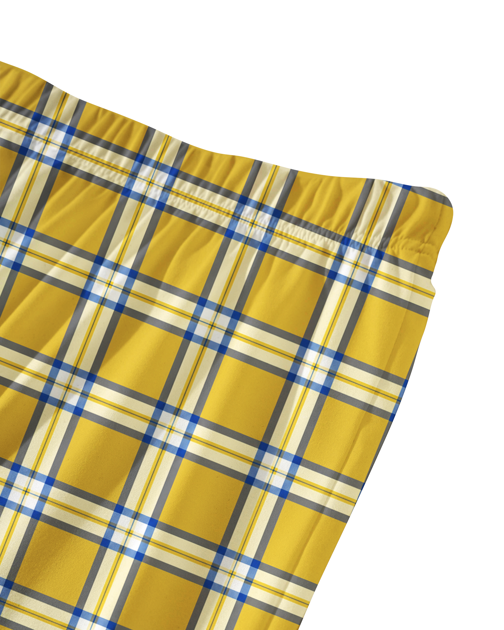 TheRetroTee Golden Yellow Tartan Vintage Pajama Set