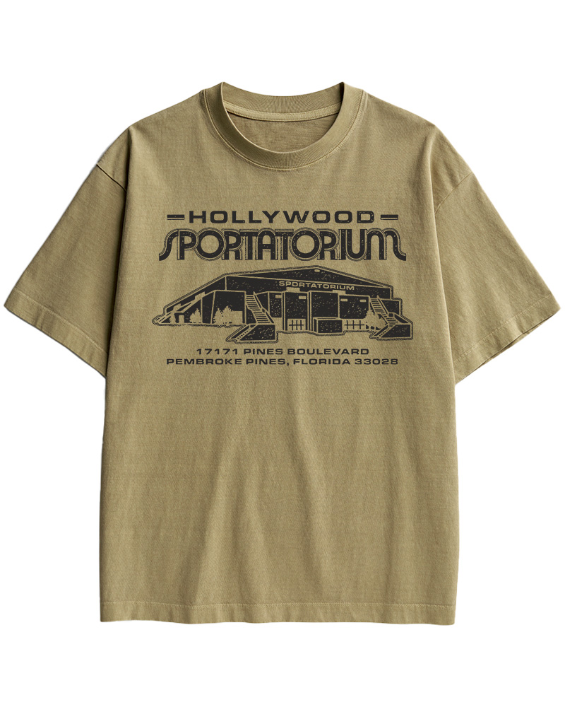 TheRetroTee Hollywood Sportatorium 1910s Cotton T-Shirt