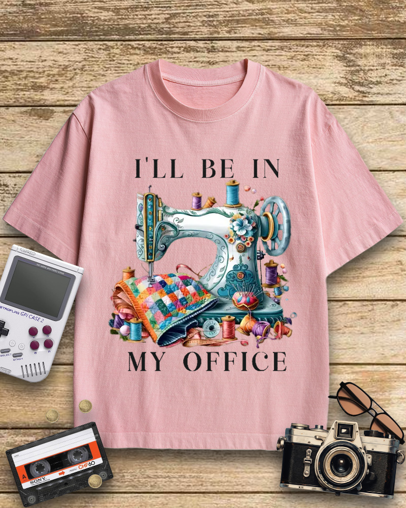 TheRetroTee I'll Be In My Office Cotton T-Shirt