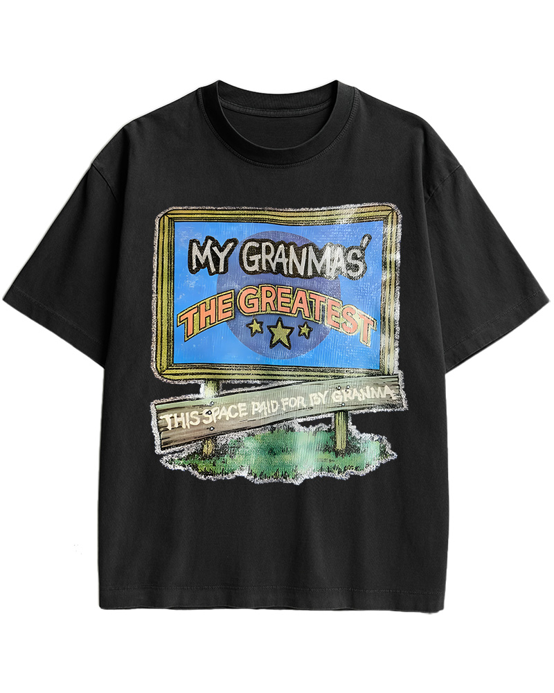 TheRetroTee 70s-80s Funny Greatest Grandma Cotton T-Shirt