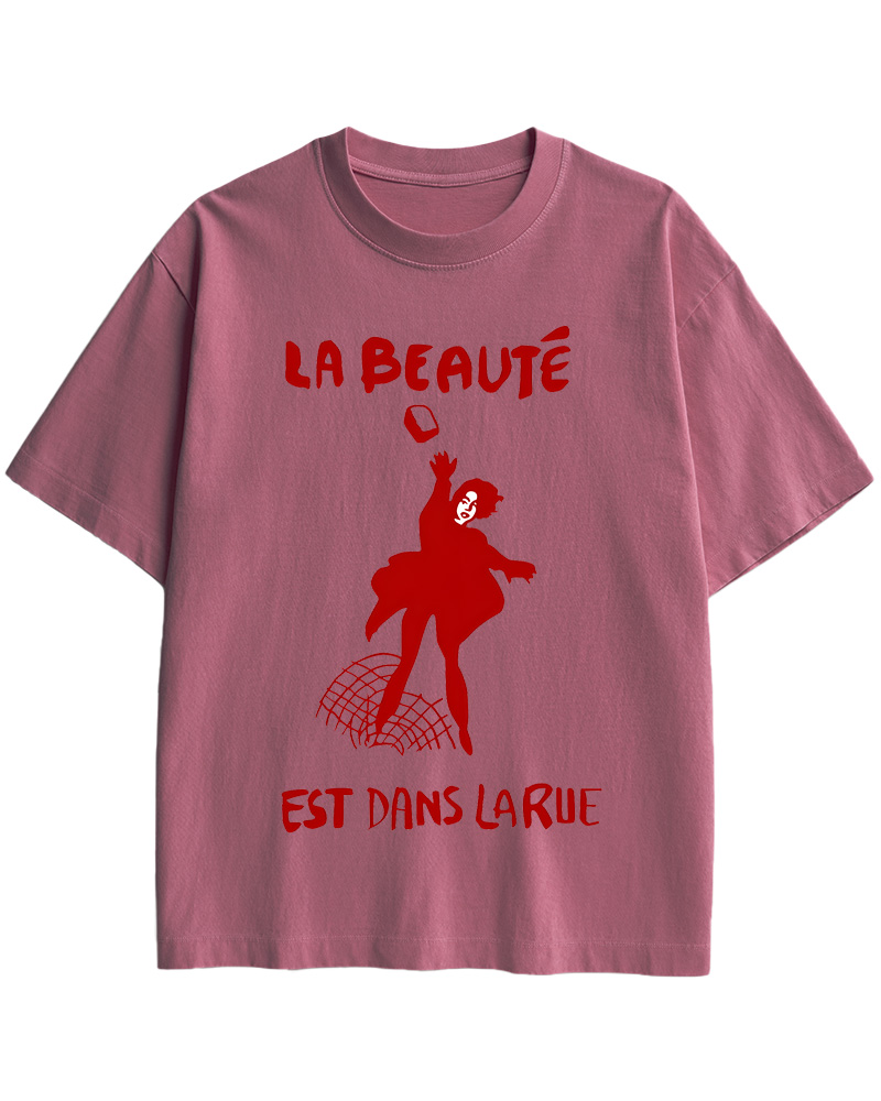 TheRetroTee La Beauté Est Dans La Rue 1960s Cotton T-Shirt