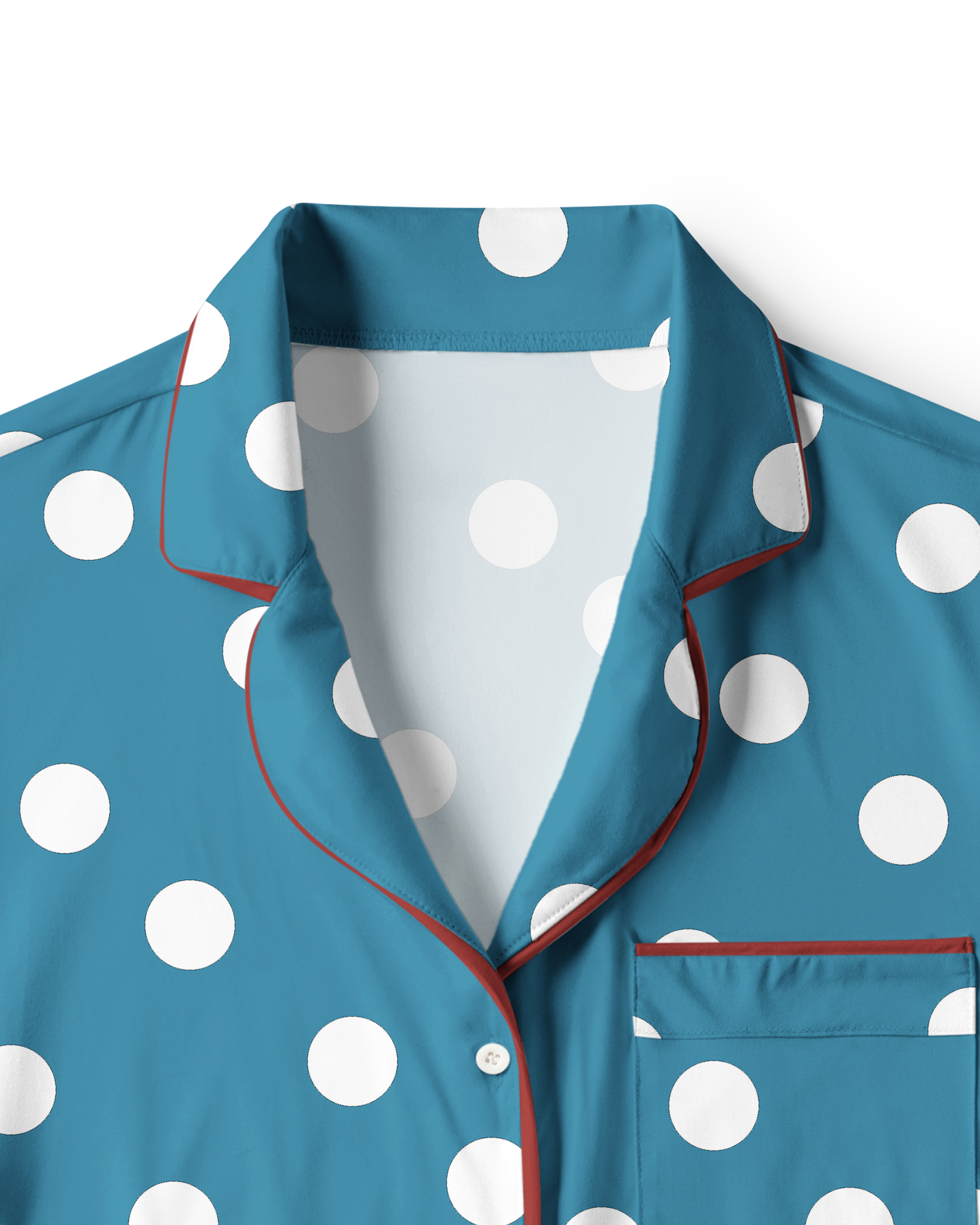TheRetroTee Teal Polka Dot Vintage Pajama Se